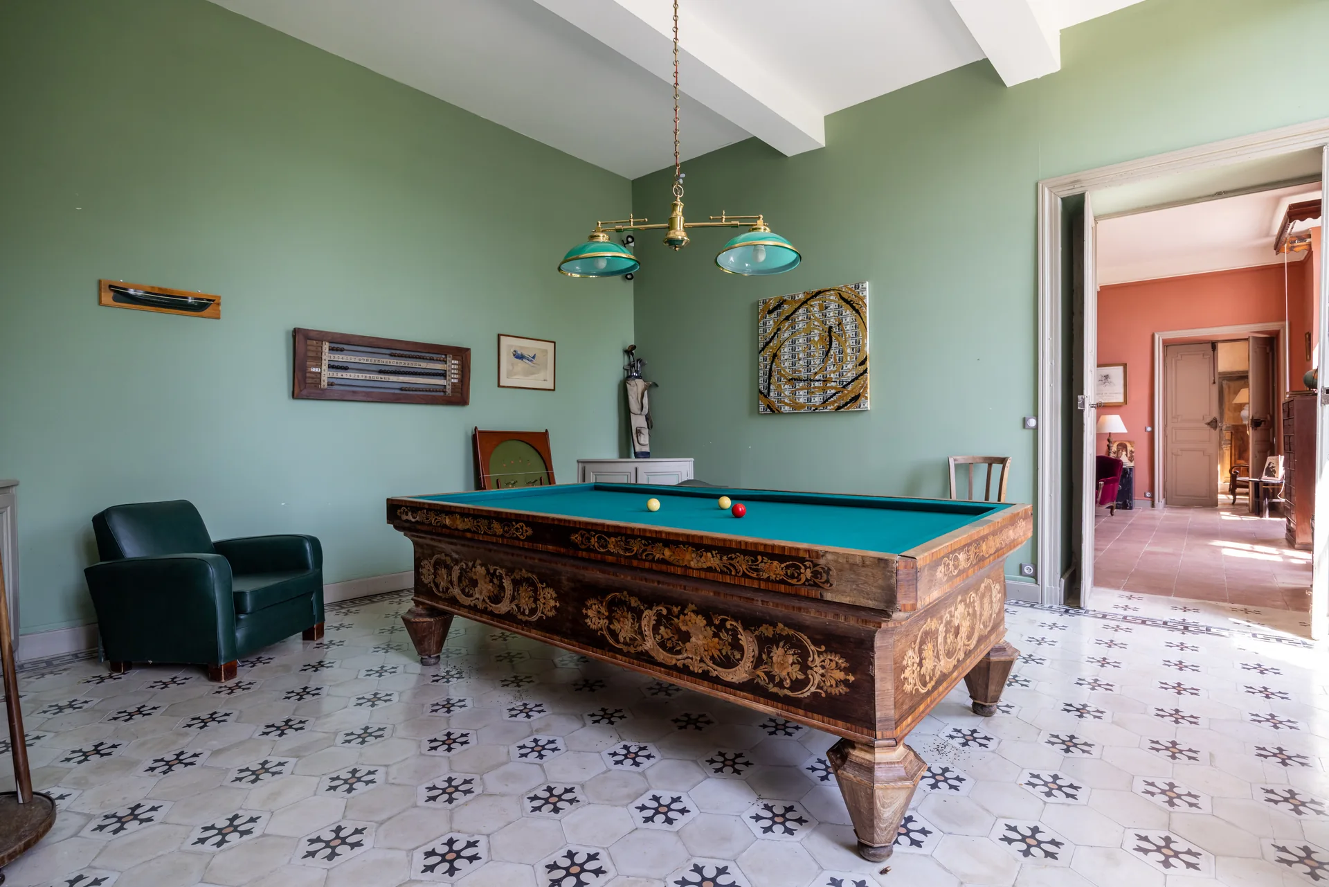 The billiards room